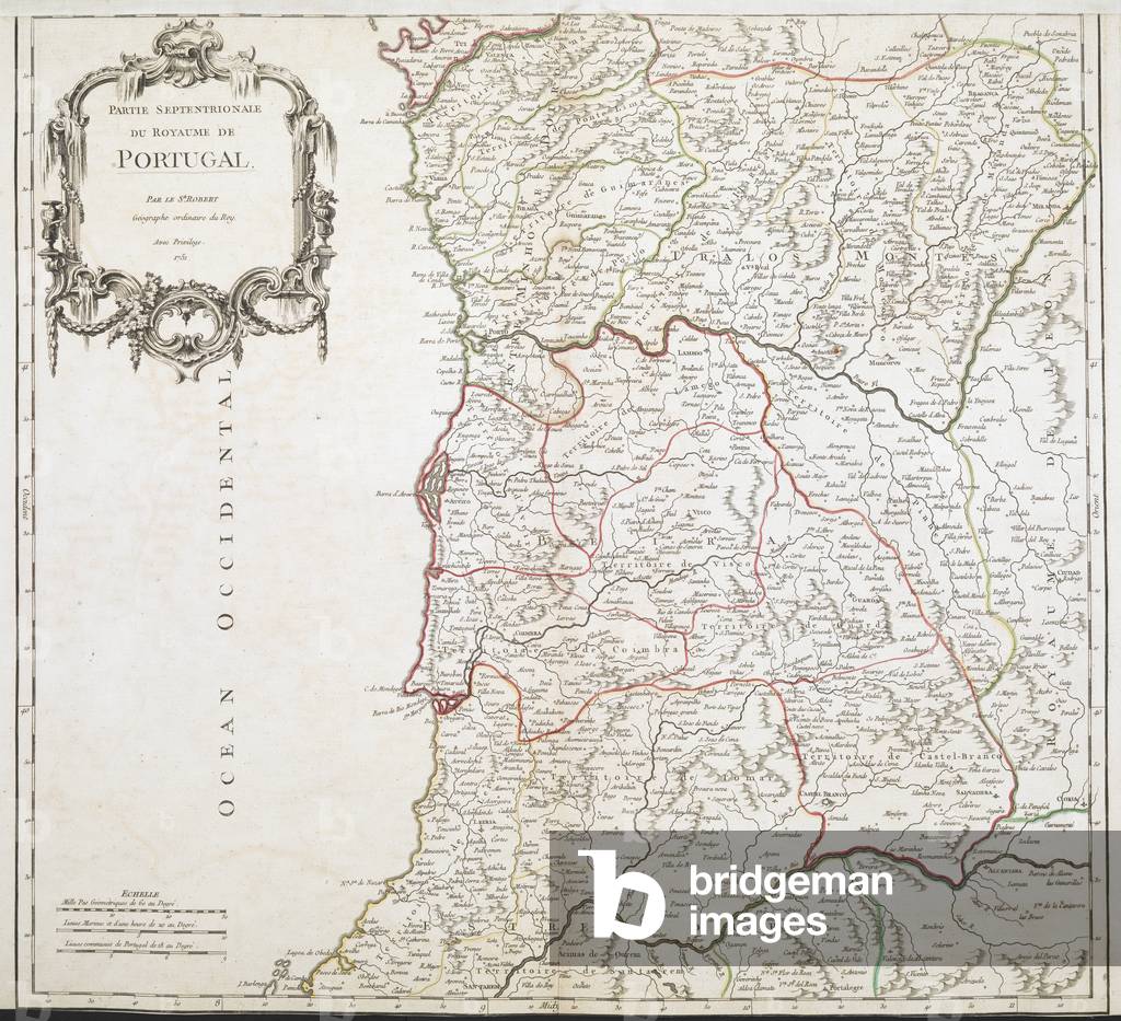 Una mappa del Regno del Portogallo