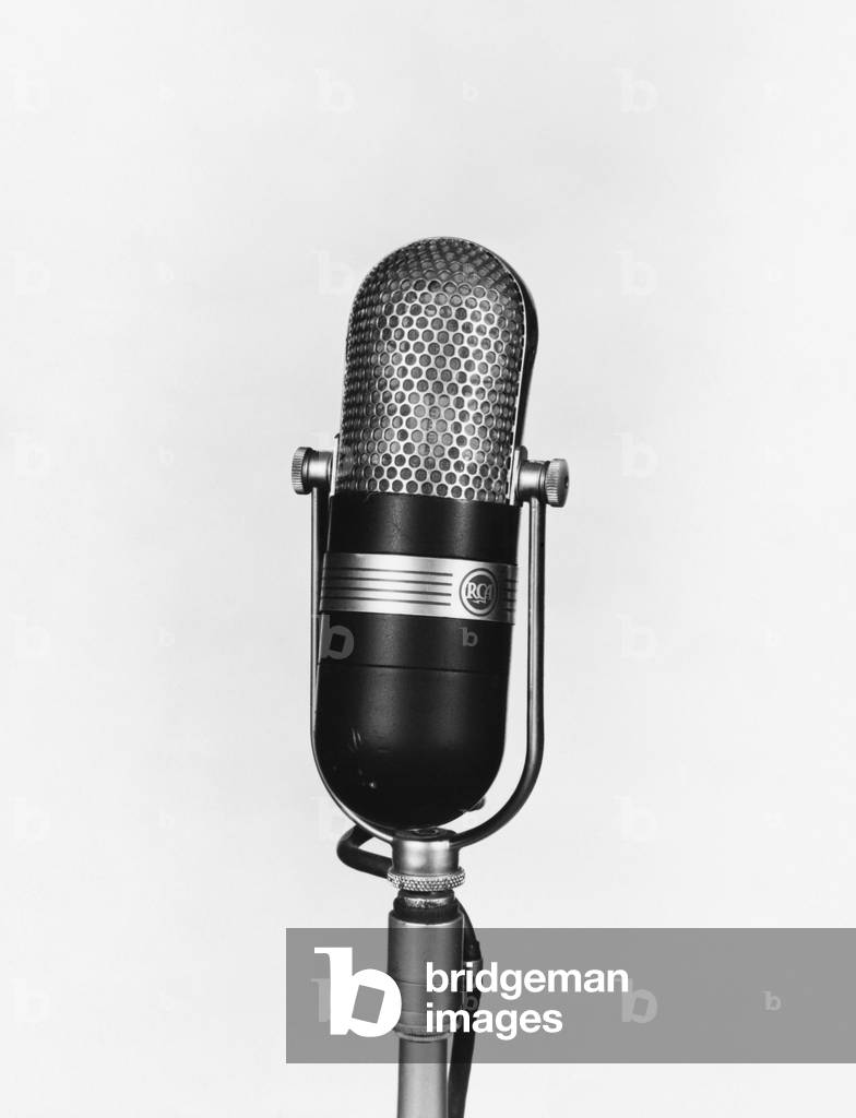 Close-up of a microphone