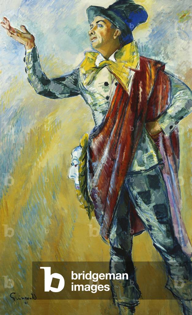 Portrait of Karl Gerhard as Thesbis, standing full length, 1941 (oil on canvas)