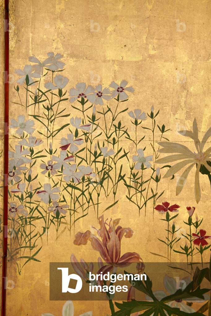 Paravento con fiori primaverili ed estivi, 1701-1749