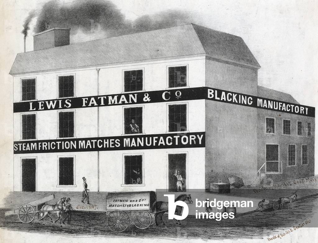 Immagine di Stampa "Lewis Fatman & Co.", c.1847 di American School, b/w