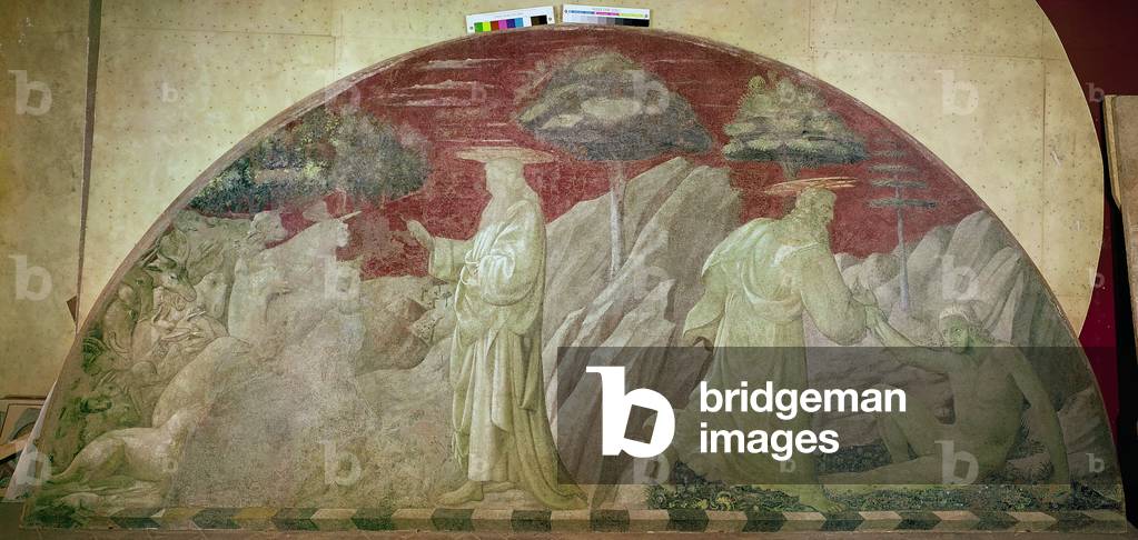 Die Erschaffung der Tiere und Adams, 1430 (Fresko auf Leinwand übertragen)