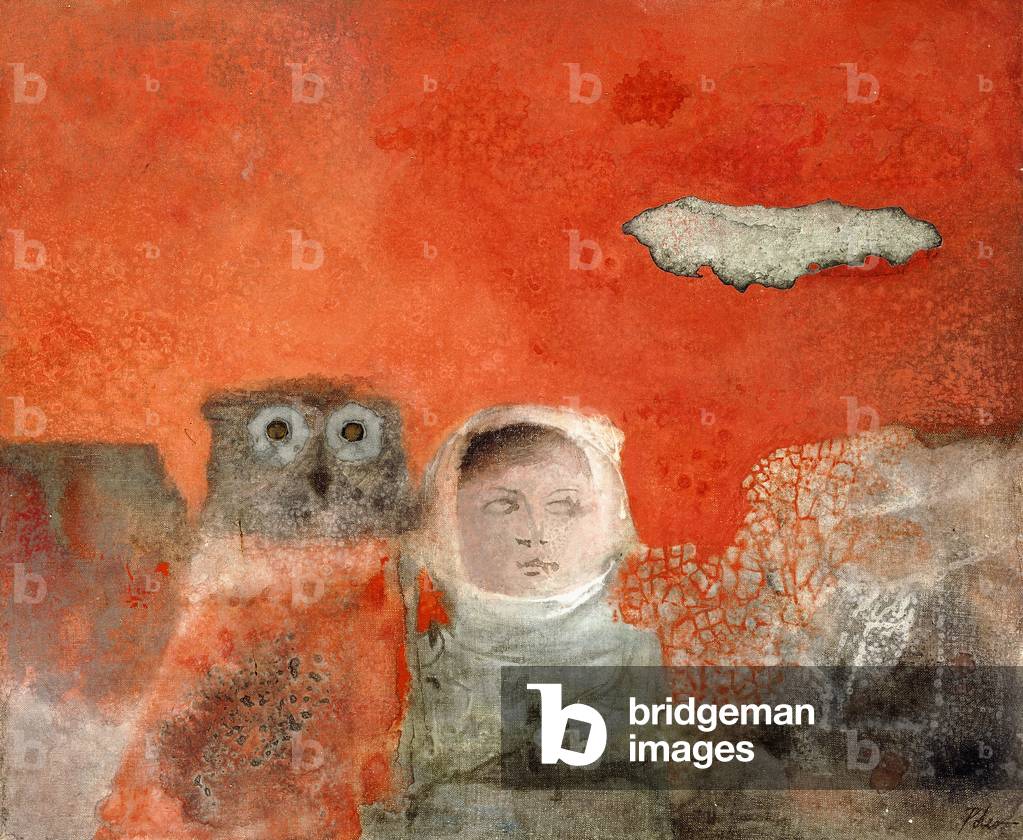 Die Eule, 1964 (öl auf leinwand)