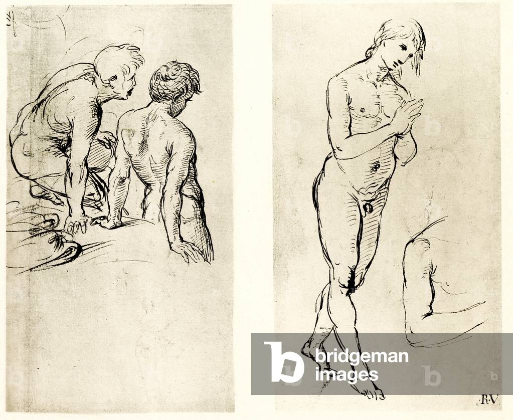 Study on a praying figure
