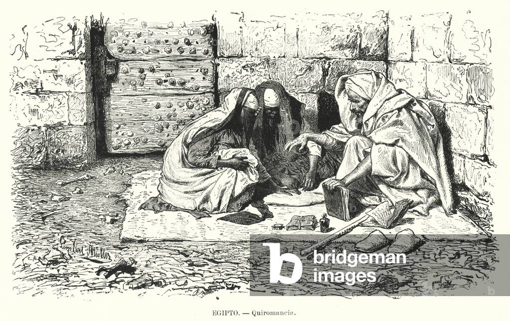 Bild von Druck "Palmleser" 1880 von German School