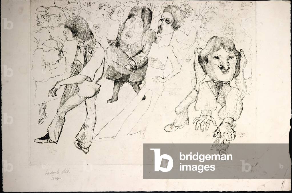 Image of Print depicting Streetnoise 1969 by Ralph Steadman