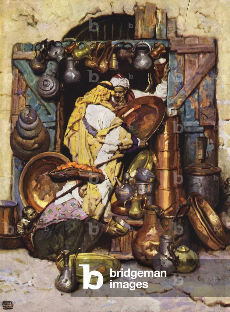 Copper Shop, Jérusalem (lithographie en couleur)