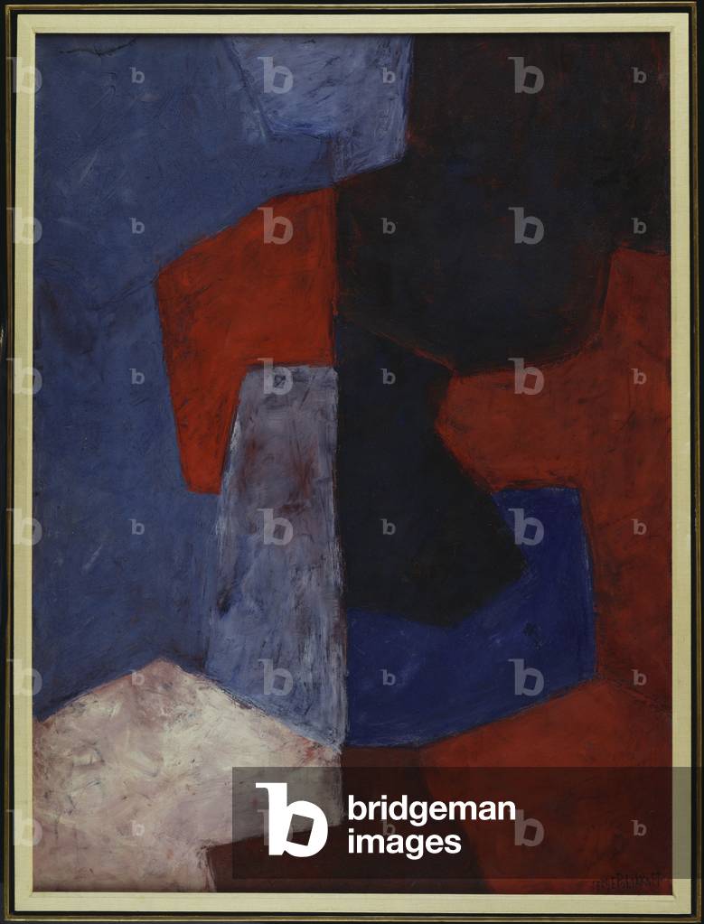 "Composizione Bleue Rouge" 1964 di Serge Poliakoff