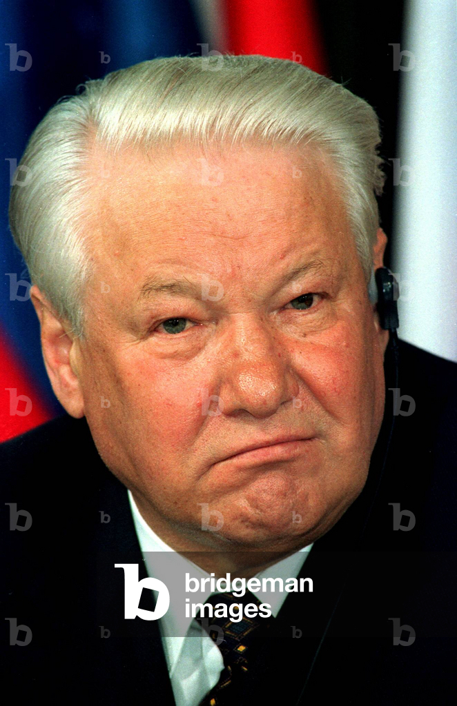 Image of Boris Yeltsin (President of Russia) during the press