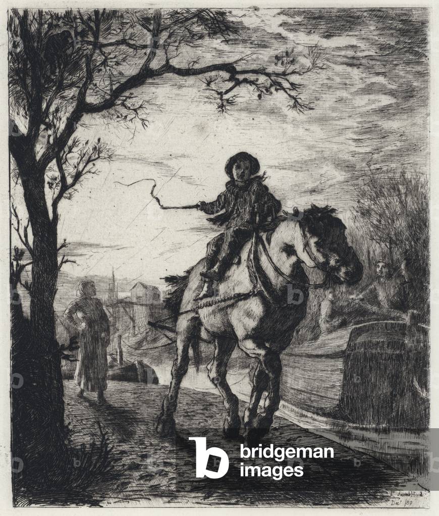 On the Bridgewater Canal (etching)