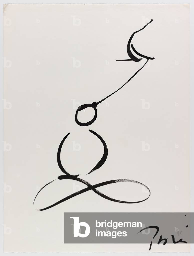 Senza titolo (Luna e Buddha), 1978 (inchiostro su carta)