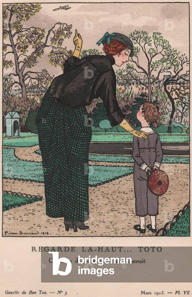 Regards la-haut… toto, März 1913 (Pochoir-Druck)