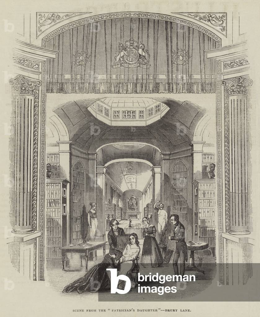 Scene from the "Patrician's Daughter" by English Artist, b/w