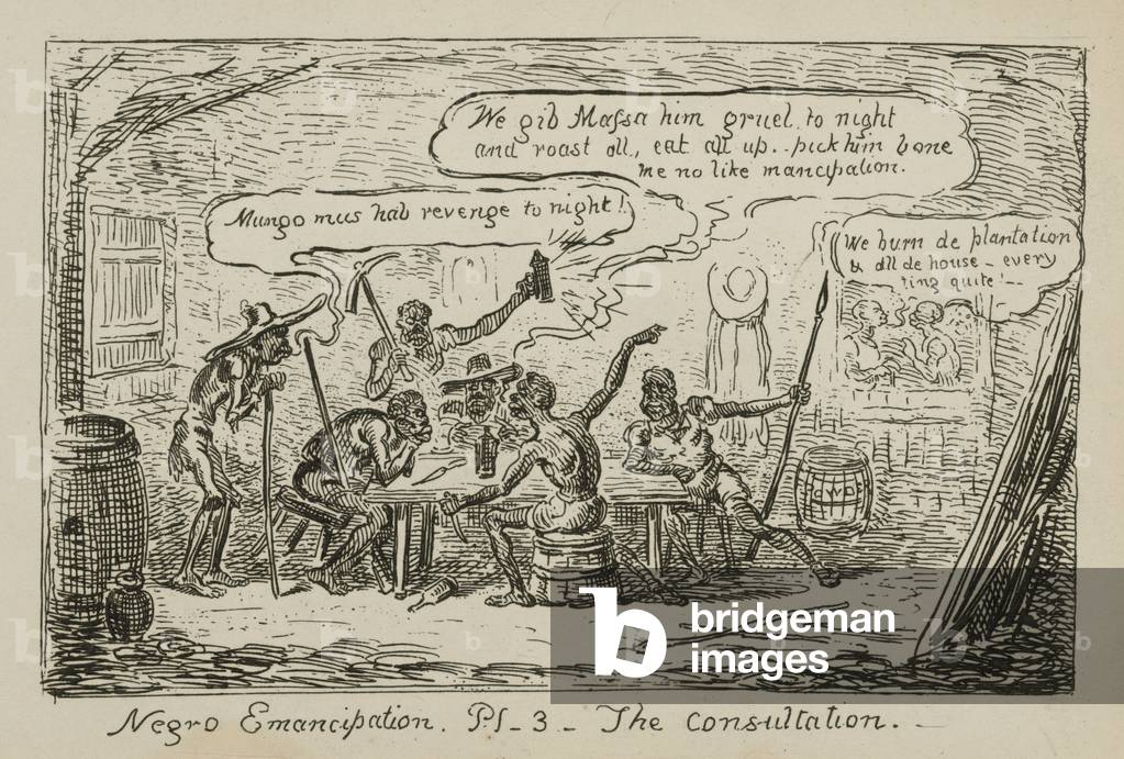 Negro Emancipation - Pl 3 - The Consultation (engraving)