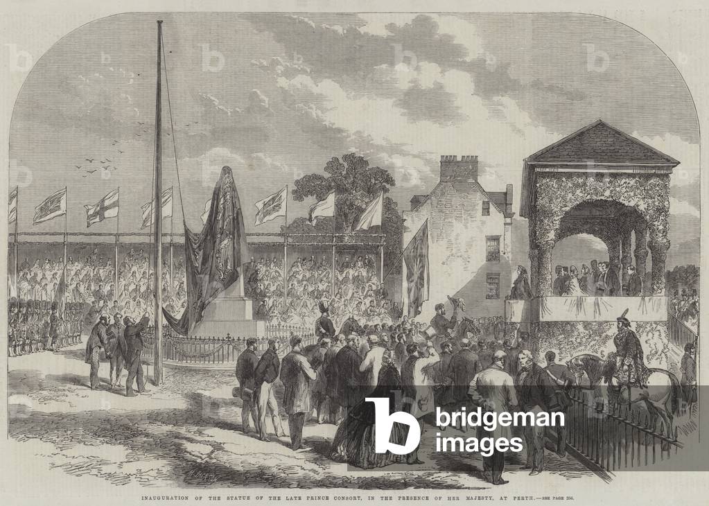 Inauguration of the Statue of the late Prince Consort by English Artist, b/w