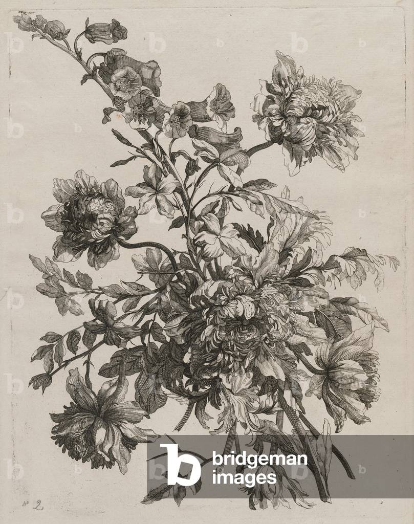 Bouquet with Peonies (etching)