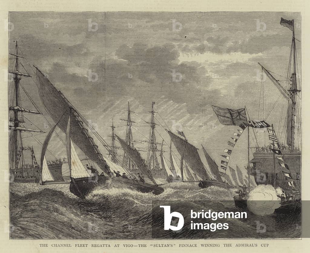 The Channel Fleet Regatta at Vigo by English Artist, b/w