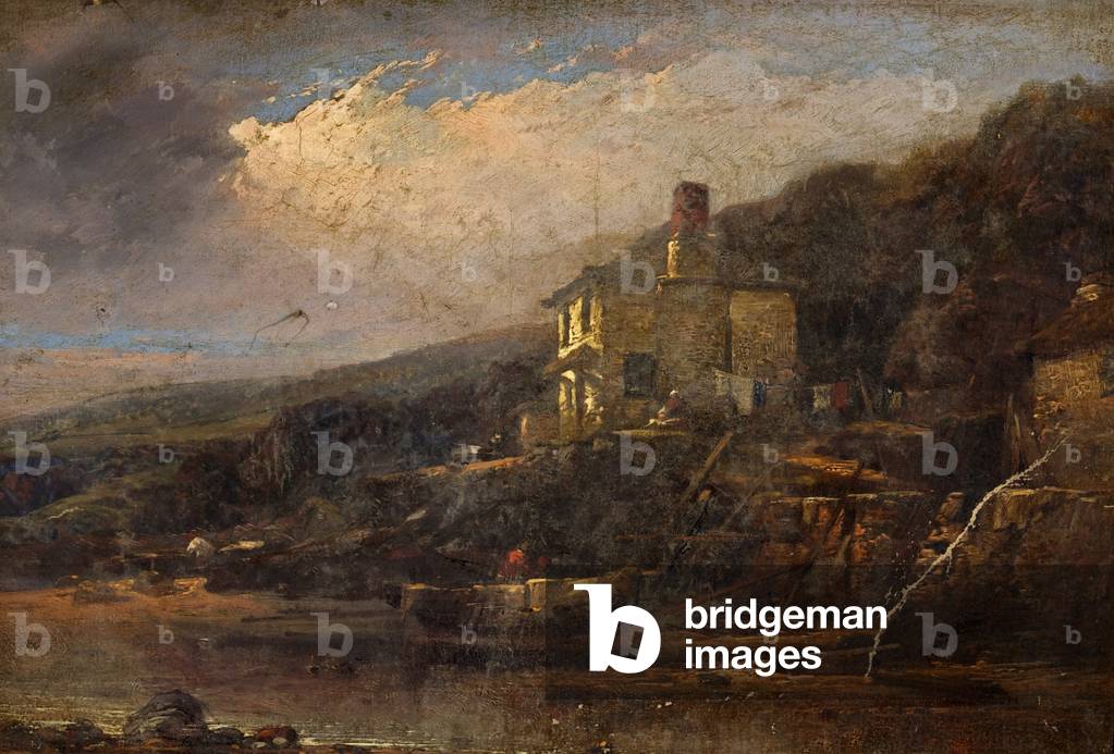 Fishing Cottage, Allsands, South Devon, 1856 (Öl auf Leinwand)