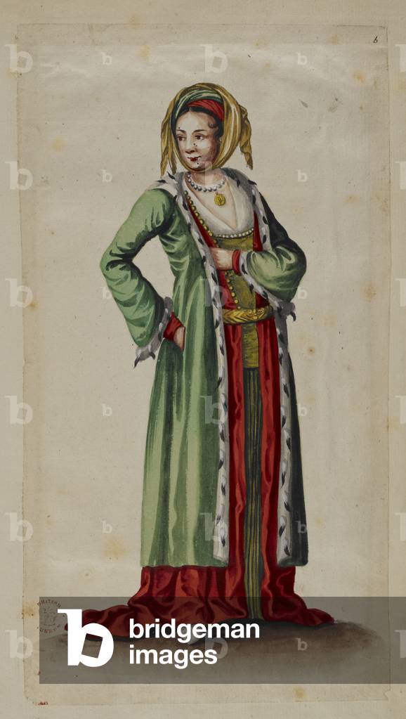 Disegno di una donna in costume di Transilvania
