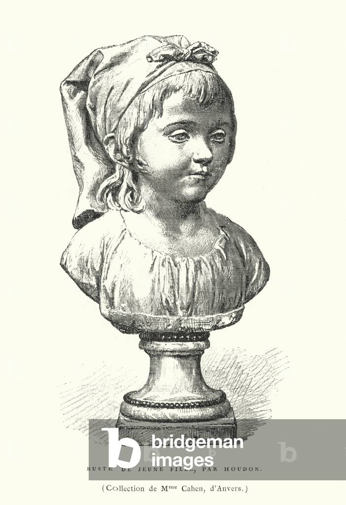 Image of Bust of a young girl, by French sculptor JeanAntoine Houdon