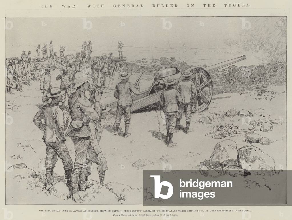 Bild von Druck "Der Krieg" 1900 von Amedee Forestier, b/w
