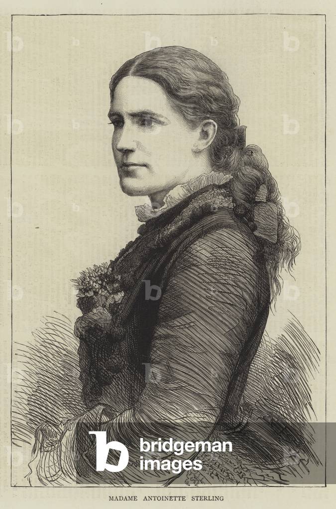 "Madame Antoinette Sterling (Gravur)" von English School, b/w