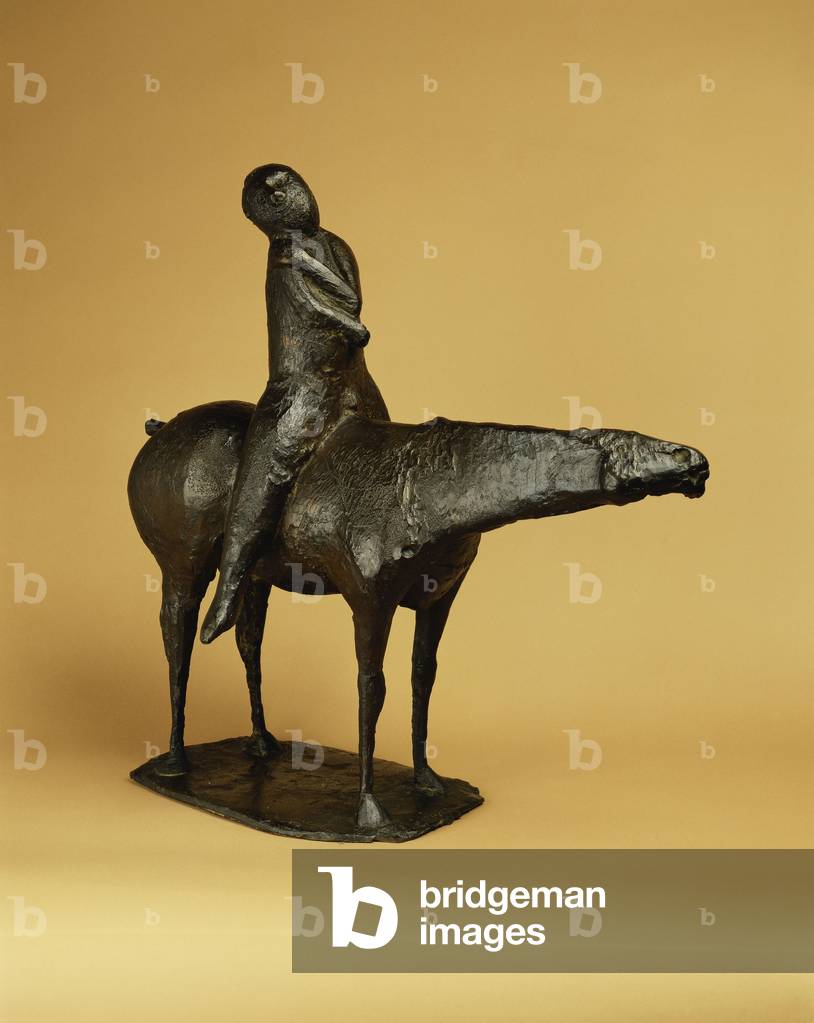 "Small Rider; Piccolo Cavaliere", 1948 di Marino Marini, b/w