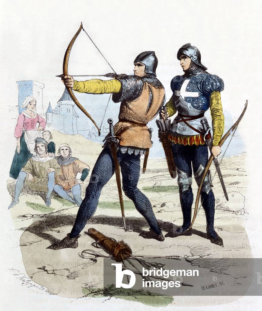 Image de Gravure représentant archers en 1460
