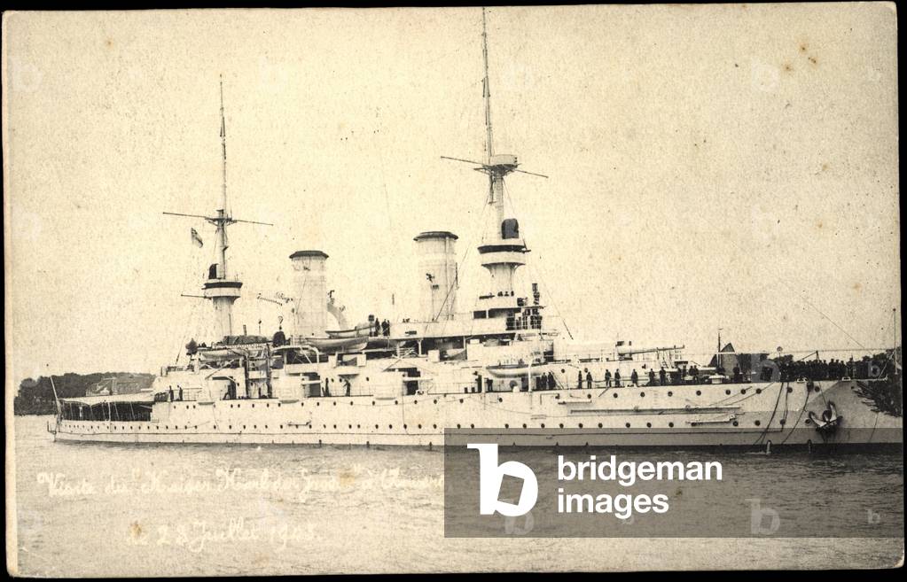 Bild von Druck "Kriegsschiff", b/w