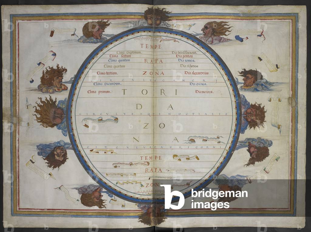 Add.5415 A, ff 5v-6 Illustration aus dem 'Queen Mary Atlas', 1558 (Stift & Tinte mit w/c auf Papier)