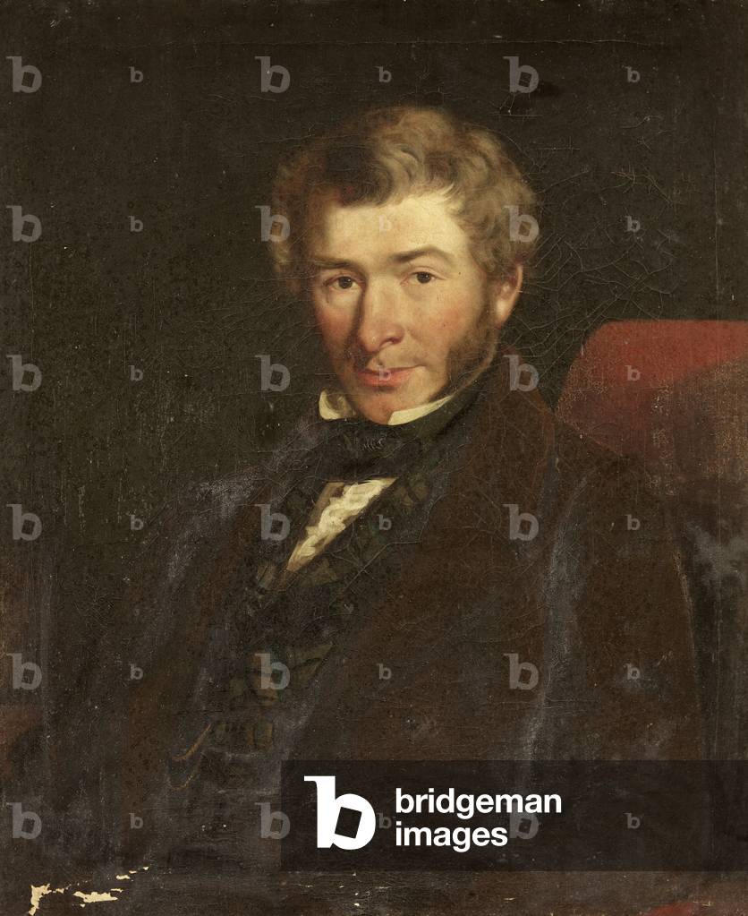 Immagine di Dipinto "Enrico Artù Hoare di Wavendon (1804-1873)" di English School, b/w