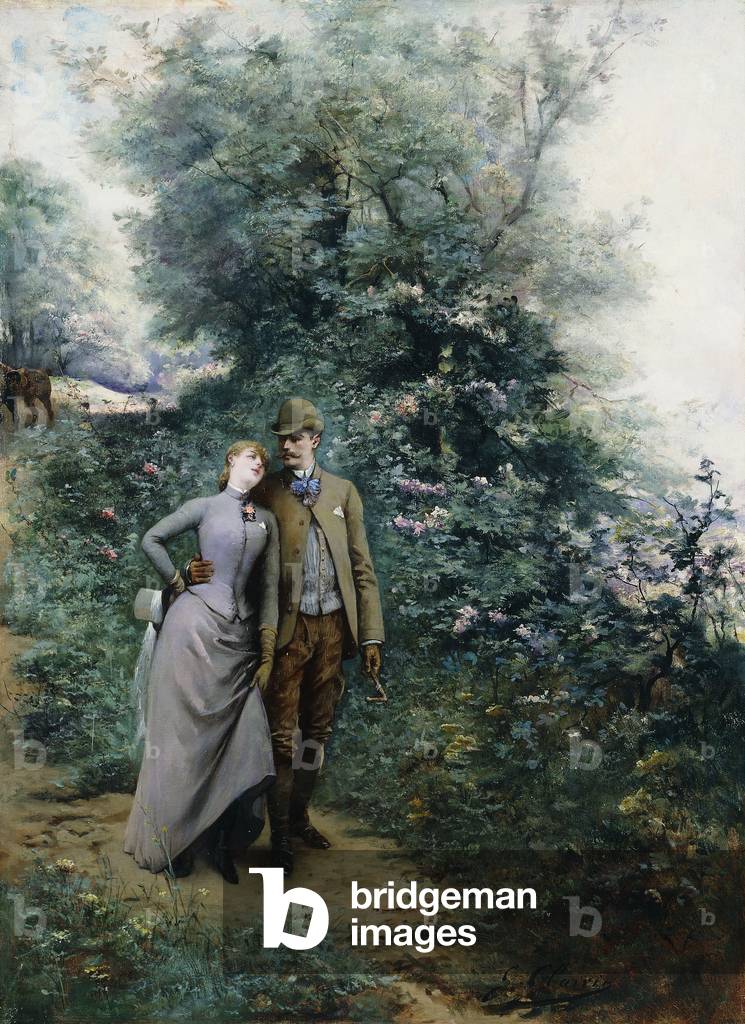 The Lovers, (oil on canvas)