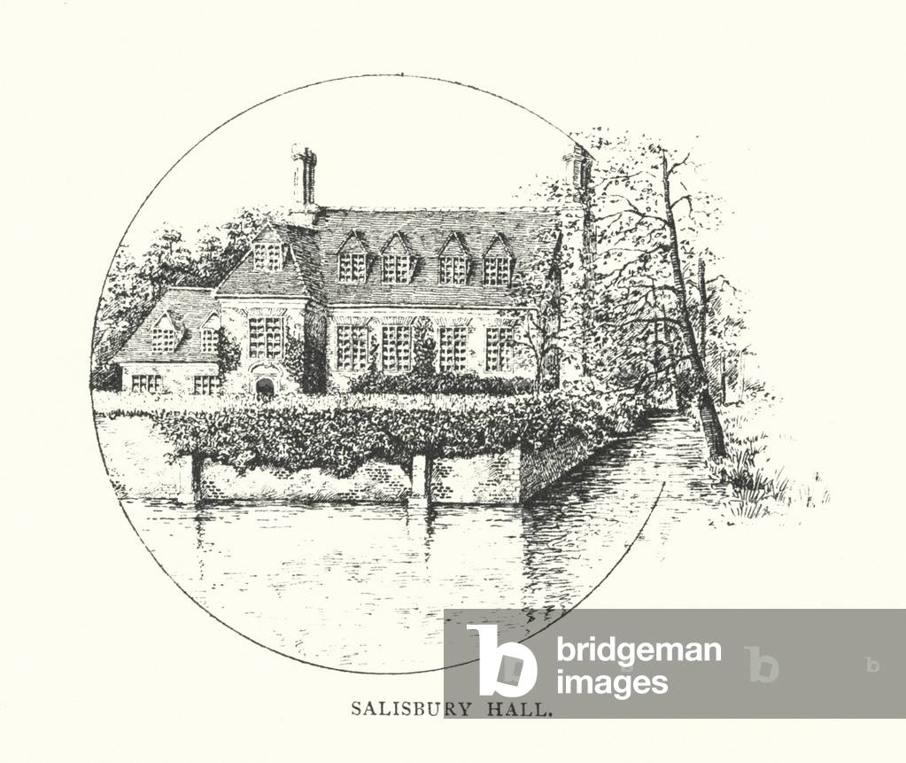 Image of Print depicting Salisbury Hall (litho) 1901 by Duncan Moul