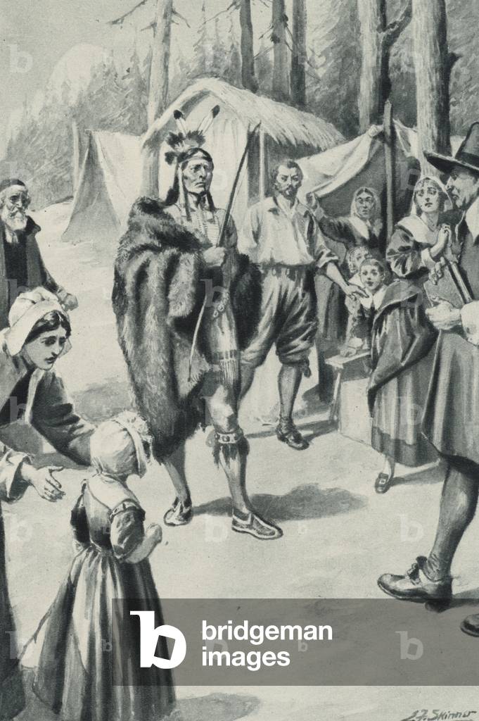 La surprise des Mayflower Men (litho)