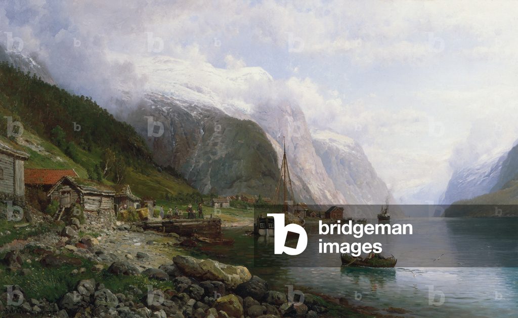 Bild von Gemälde "Ausschnitt aus Sognefjorden" 1895 von Anders Askevold