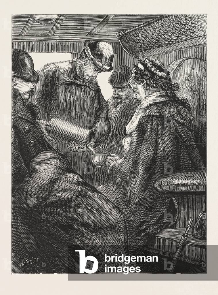la coppa che Cheers, un incidente sul grande nord ferrovia, tra grantham e peterborough, incisione 1876, Regno