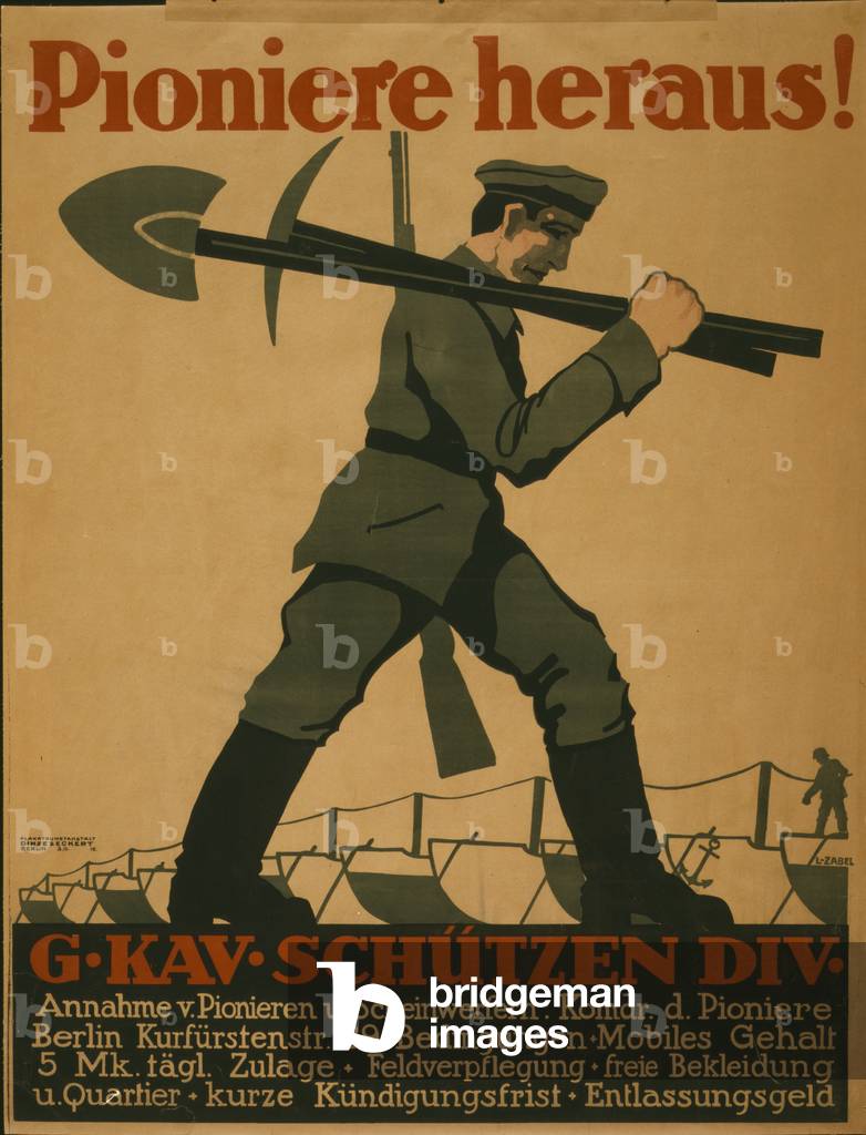 "Pioneers Out!" 1918 by German Artist