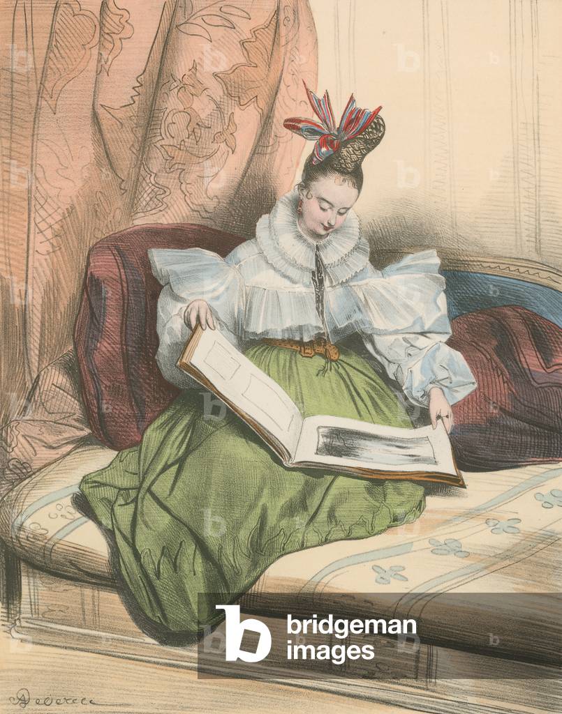 "9 Heures du matin (Farbe litho)" von Achille Deveria