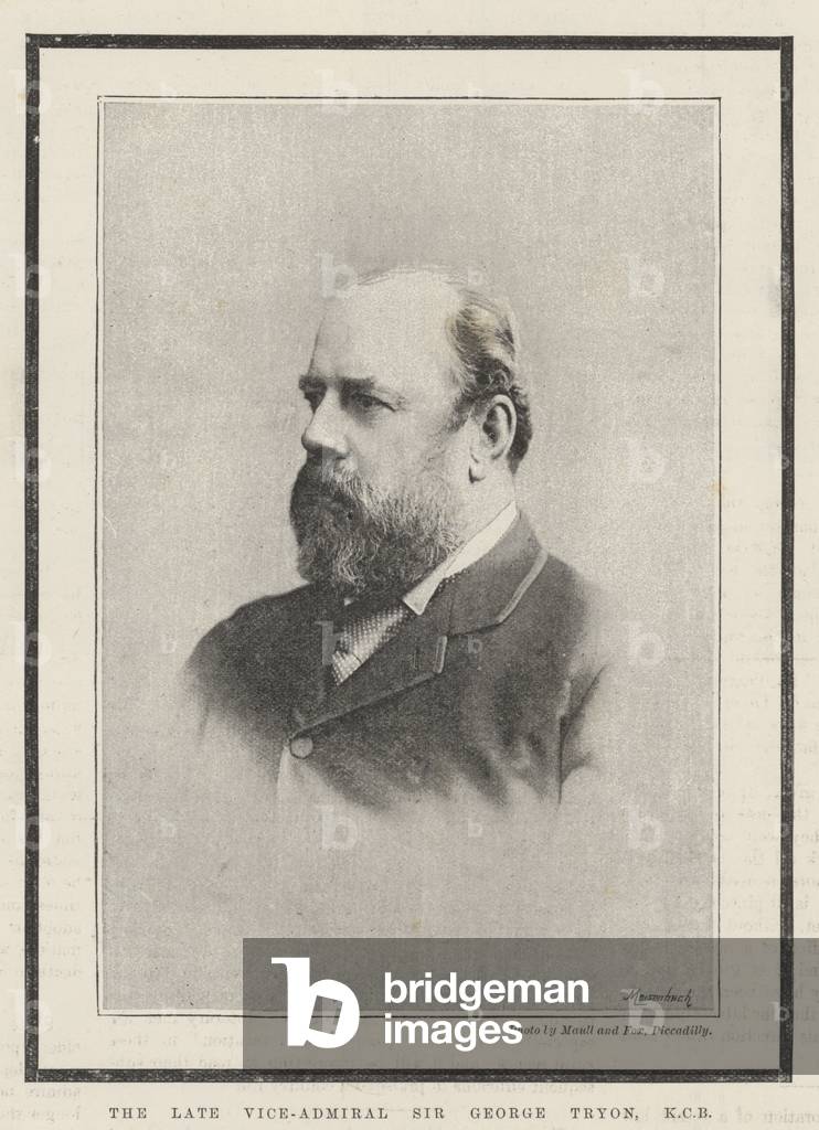 Immagine di Fotografia "Il defunto Vice-Ammiraglio Sir George Tryon" 1893 di English Photographer, b/w