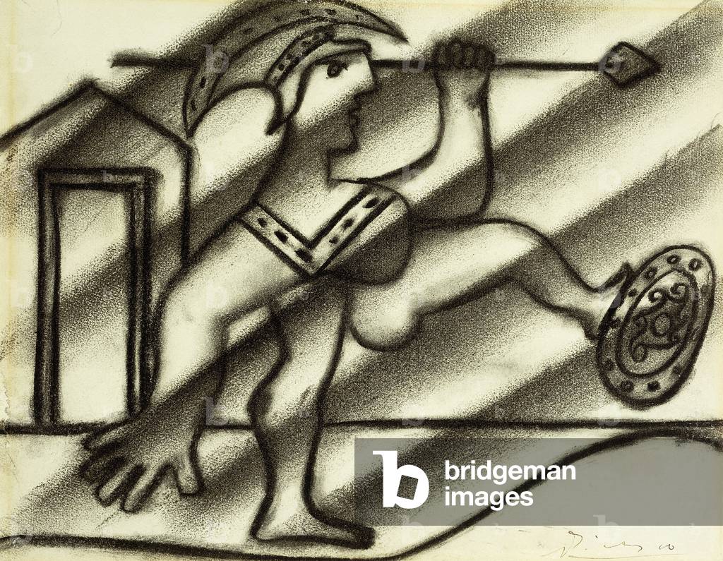 Soldat Romain 1934 by Pablo Picasso, b/w