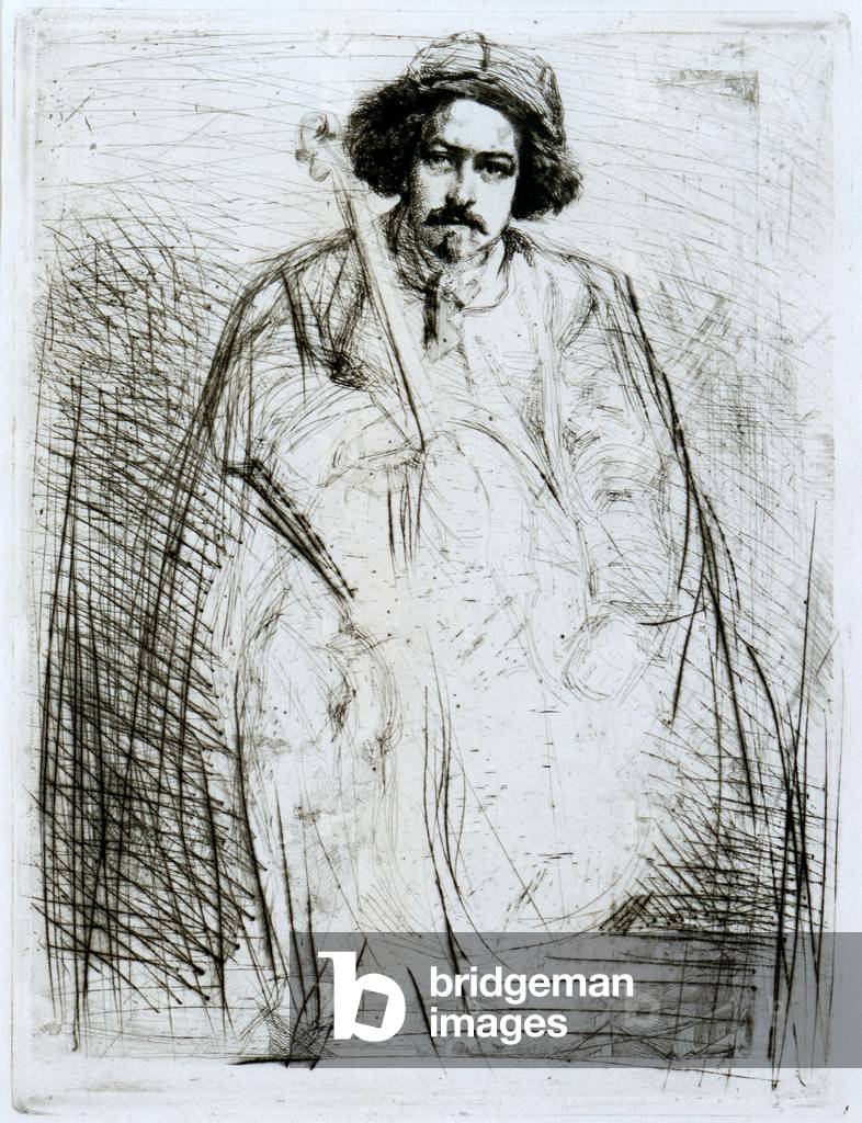 J Becquet, Bildhauer, 1859 (Trockenpunkt)