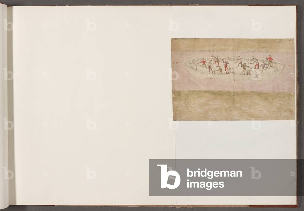 Cotton Augustus III, f.8 Archers avec de l'artillerie. Dessins d'armées, de soldats, de chevaux et de harnais,