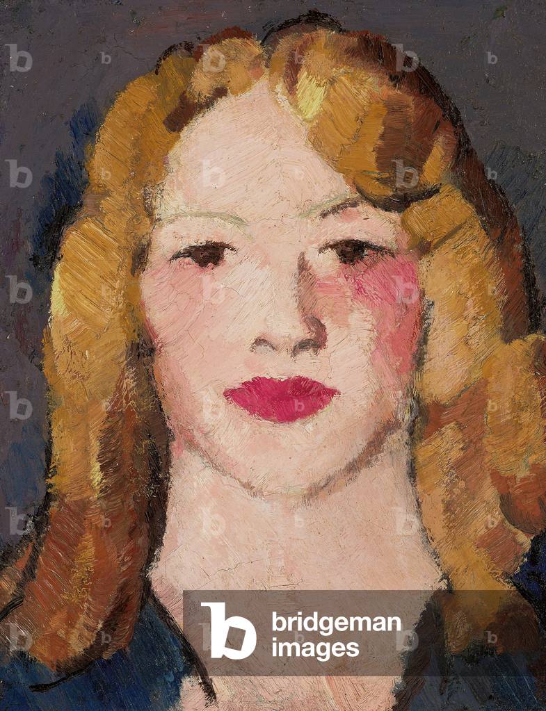 Immagine di Dipinto "testa di un ragazza 1914 olio su tavola" 1914 di John Duncan Fergusson
