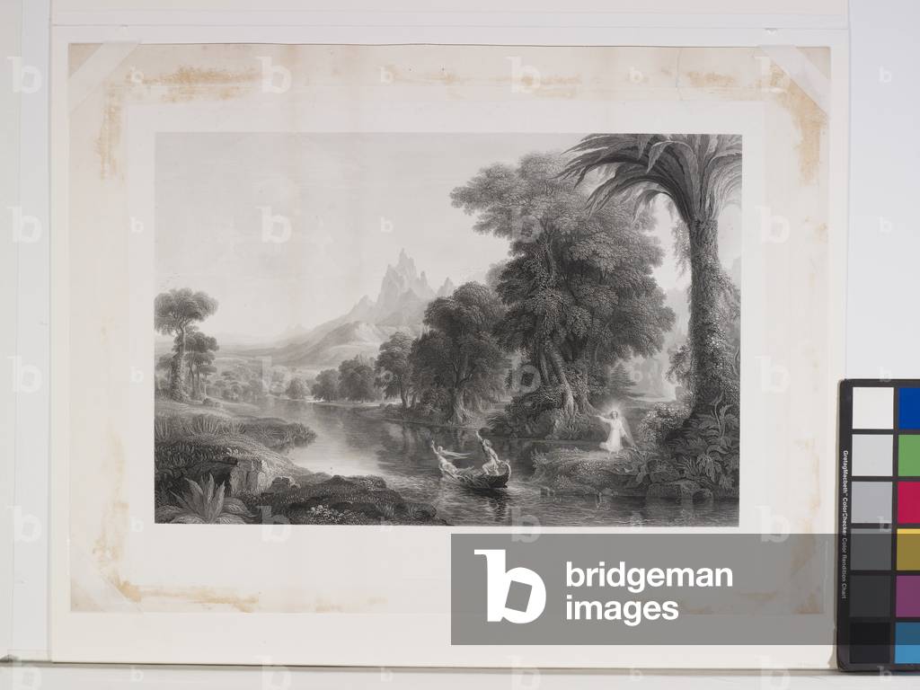 Die Reise des Lebens: Jugend, 1853 (Stich auf japanischem Papier)