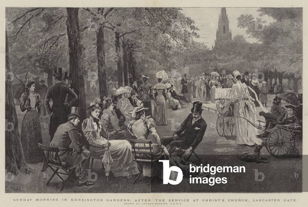Sunday Morning in Kensington Gardens by Arthur Hopkins