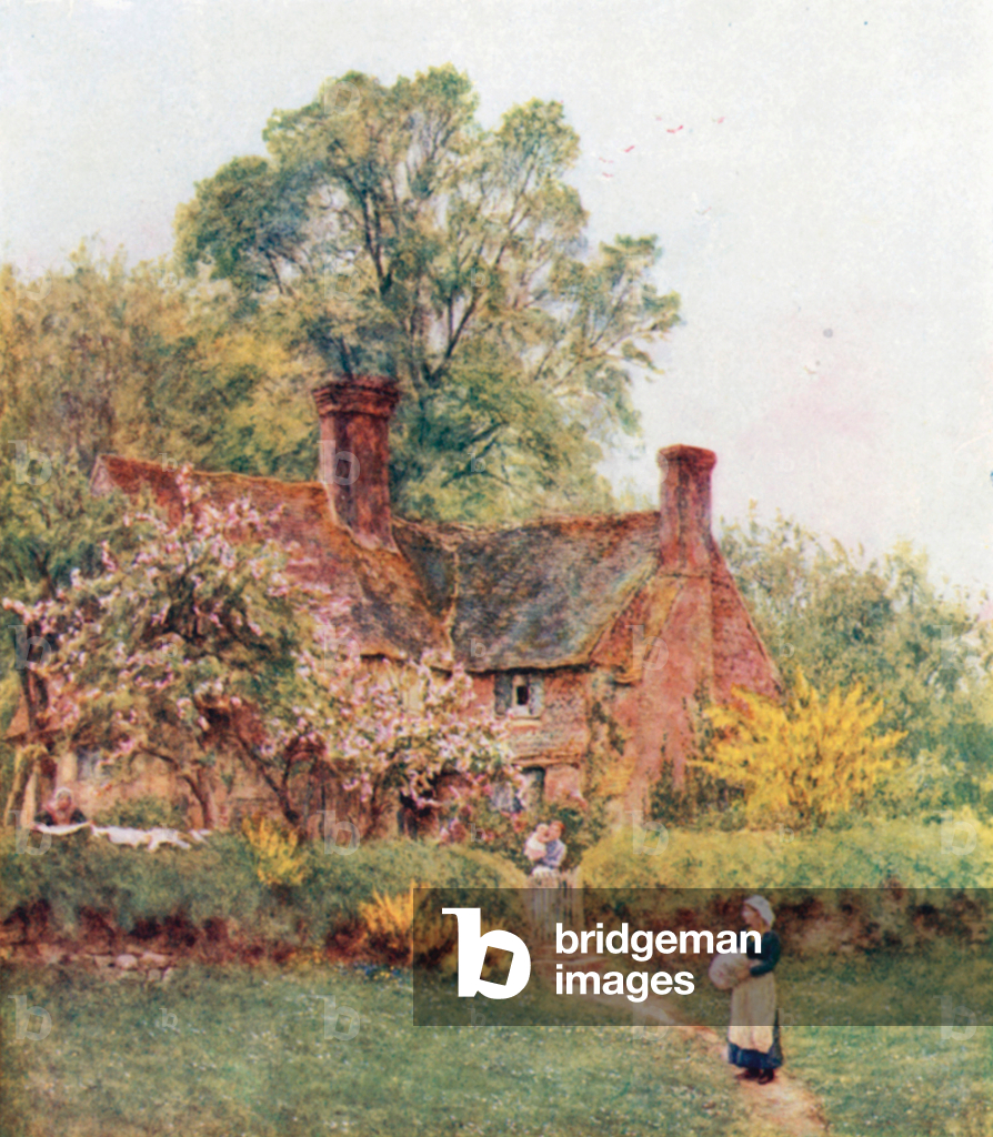 Immagine di Stampa "Cottage a Chiddingfold (litografia a colori)" 1901 di Helen Allingham