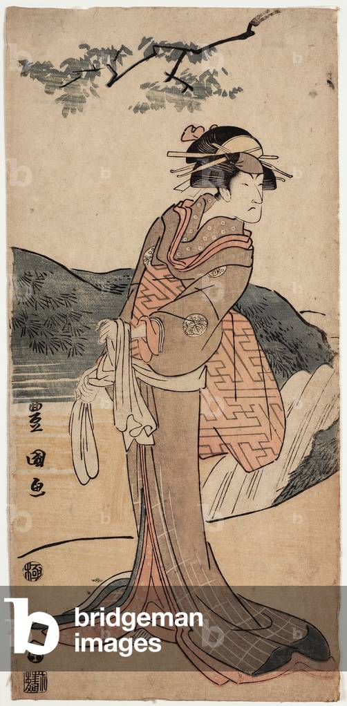 Immagine di Stampa "Kabuki Attore in ruolo femminile" di Utagawa Toyokuni
