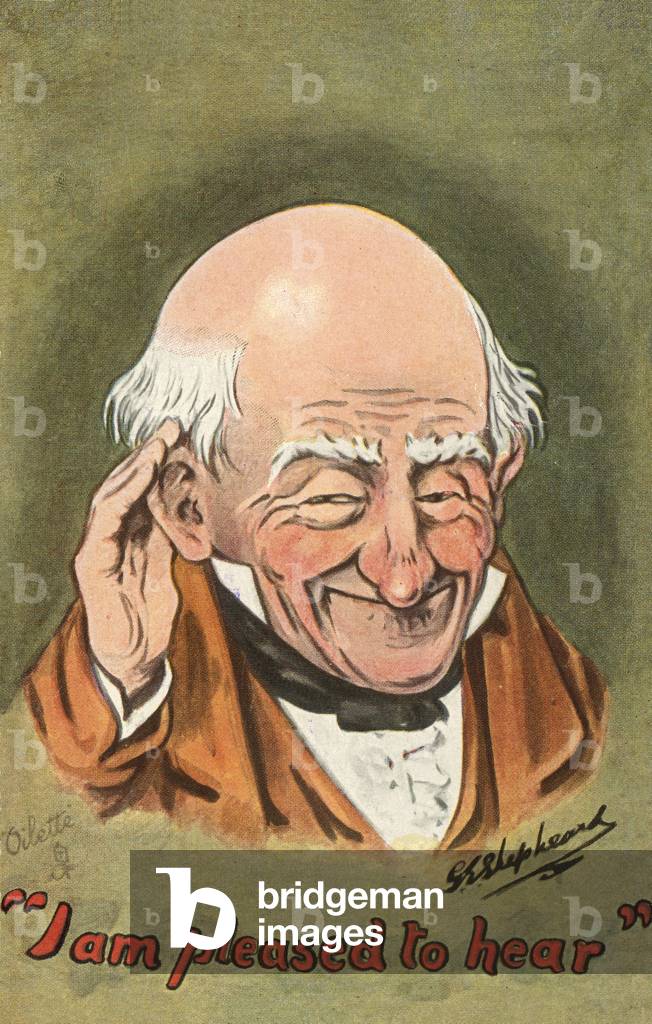 Bild von Druck "Ich freue mich zu hören (Farblitho)" 1901 von G.E. Shepheard
