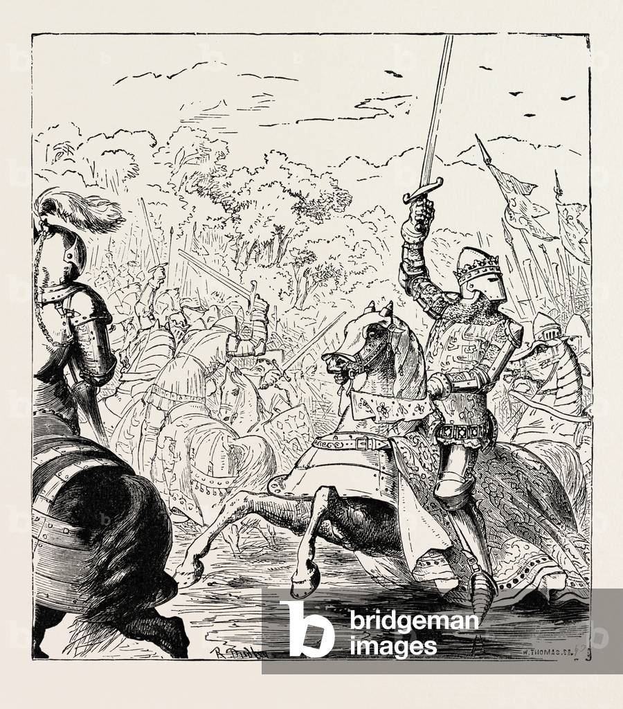 Immagine di Incisione "La Ford di Blanche-Taque.", b/w