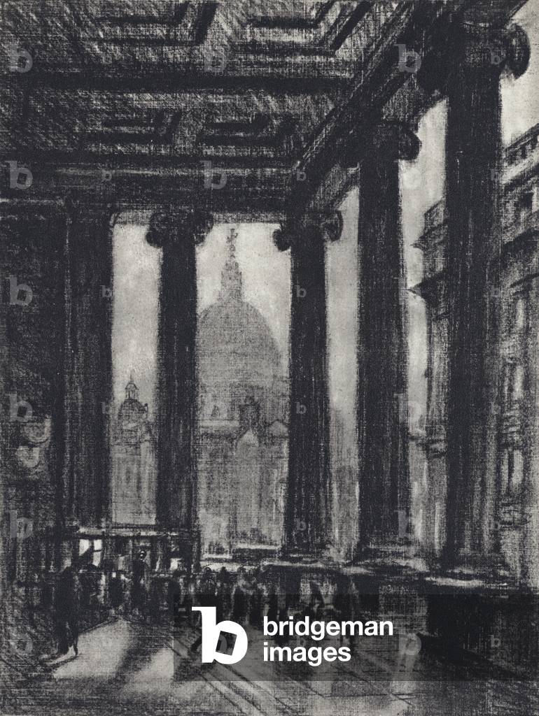 Bild von Druck "Das Postamt (litho)" von Joseph Pennell